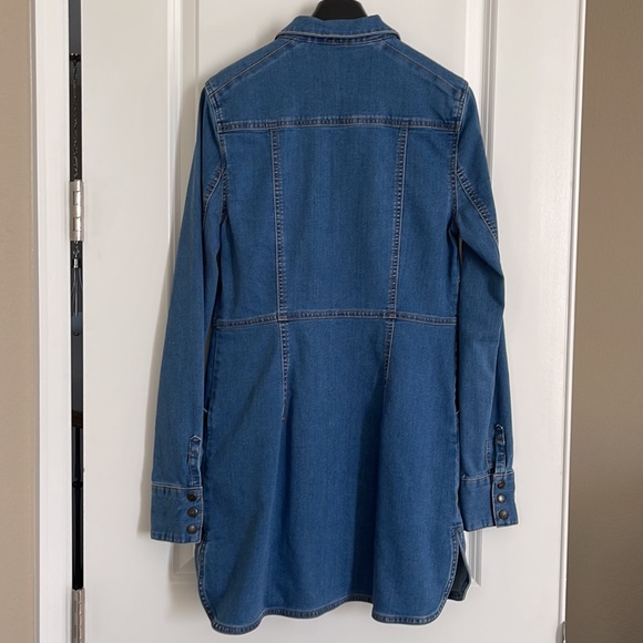 Free People Dynomite denim shirt dress size M - Picture 4 of 5